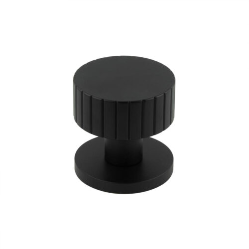 Cog Black Mortice Knob