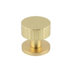 Cog Satin Brass Mortice Knob