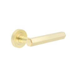 Jedo Hex Satin Brass Door Handle