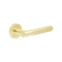 Venice Satin Brass Lever on rose