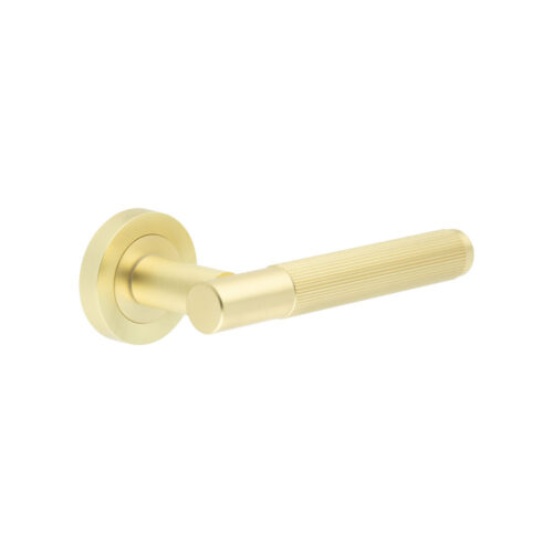 Venice Satin Brass Lever on rose