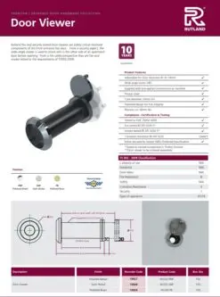 Door Viewer Eye Viewer Includes Intumescent