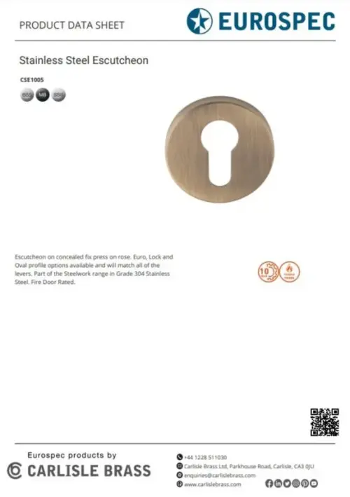 Stainless Steel Escutcheon