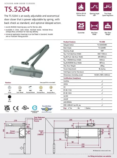 Rutland TS.5204 Door Closer