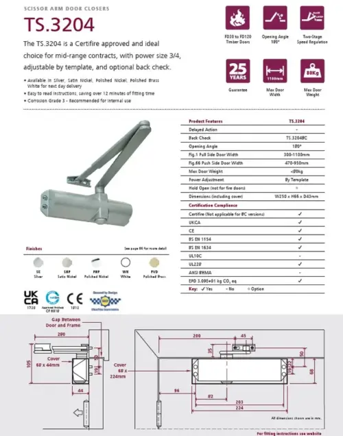 Rutland TS.3204 Door Closer