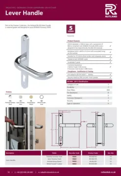 Lever Handle on Backplate 92mm RTD SS304