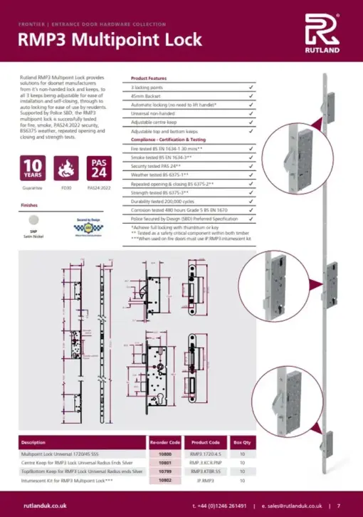 Multipoint Lock