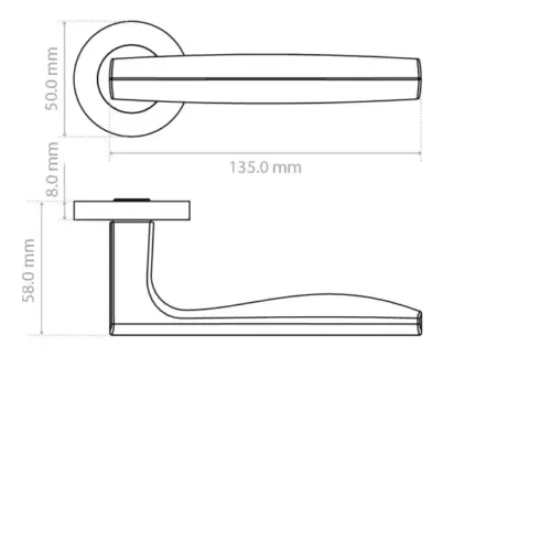 Zoo Hardware Appenine Lever On Round Rose Door Handle