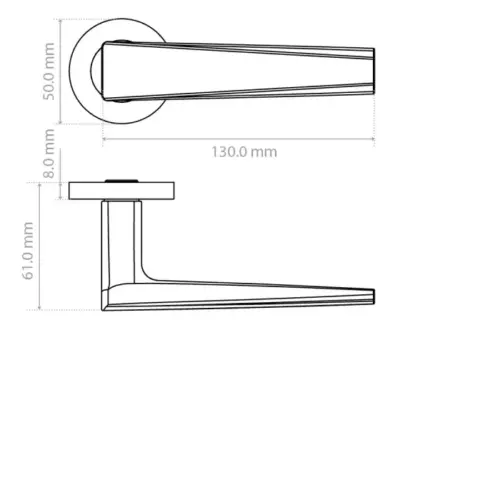 Zoo Hardware Veloce Lever On Round Rose Door Handle