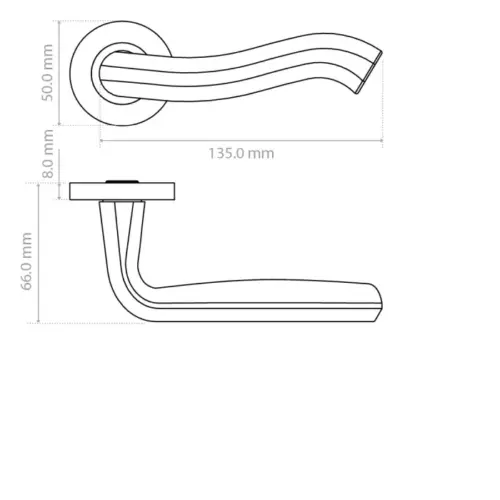 Zoo Hardware Rococo Lever On Round Rose Door Handle