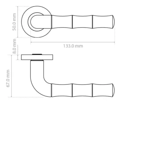 Zoo Hardware Vasco Lever On Round Rose Door Handle