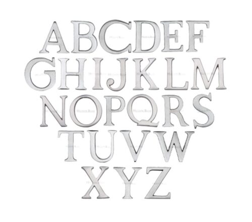 Heritage Brass A-Z Pin Fix Letters (51Mm - 2"), Satin Chrome