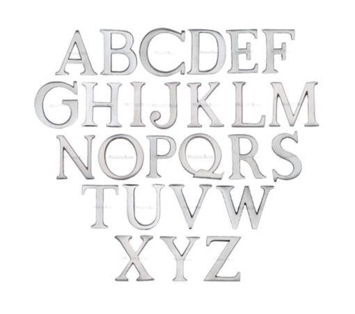 Heritage Brass A-Z Pin Fix Letters (51Mm - 2"), Satin Chrome
