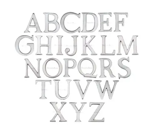 Heritage Brass A-Z Pin Fix Letters (51Mm - 2"), Satin Chrome