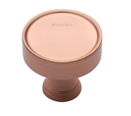Heritage Brass Florence Design Cabinet Knob, Satin Rose Gold