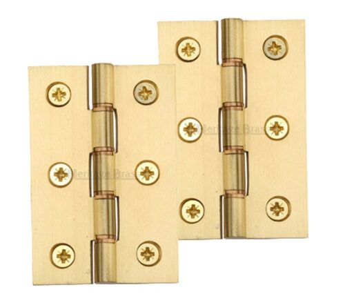 Heritage Brass 3 Inch Double Phosphor Washered Butt Hinges, Satin Brass (Sold In Pairs)