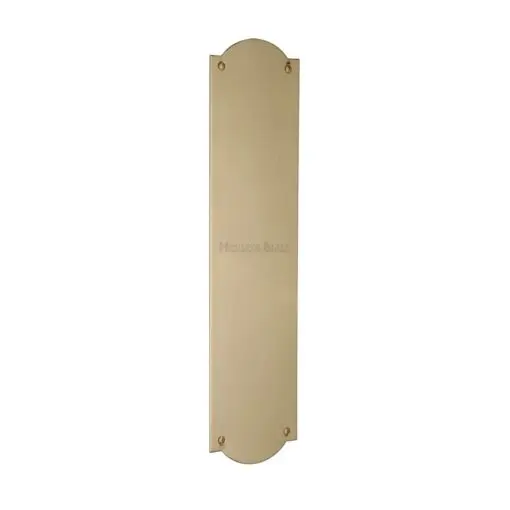 Heritage Brass Shaped Fingerplate (305Mm X 77Mm), Polished Brass Finish