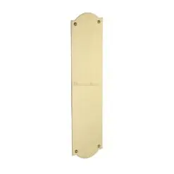 Heritage Brass Shaped Fingerplate (305Mm X 77Mm), Satin Brass Finish
