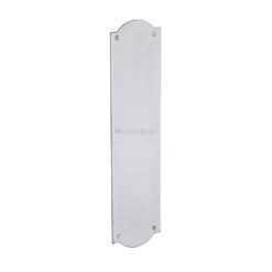 Heritage Brass Shaped Fingerplate (305Mm X 77Mm), Satin Chrome Finish