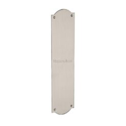 Heritage Brass Shaped Fingerplate (305Mm X 77Mm), Satin Nickel Finish