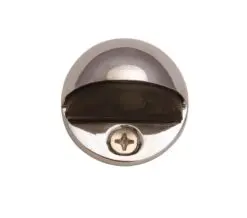 Heritage Brass Oval Floor Mounted Door Stop (47Mm Diameter), Polished Nickel