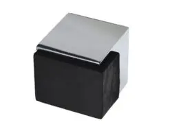 Heritage Brass Square Floor Mounted Door Stop (38Mm X 38Mm), Polished Chrome