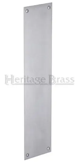 Heritage Brass Flat Fingerplate (305Mm X 76Mm), Satin Chrome Finish