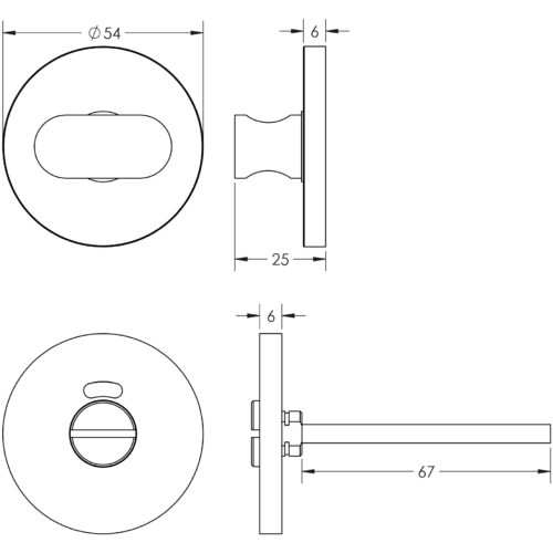 Frelan Hardware CRES CR-801 Thumb Turn & Lock