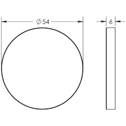 Frelan Hardware CRES Blank Circular Rose Escutcheon