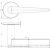 Frelan Hardware CRES CR-107 Rose Door Handle