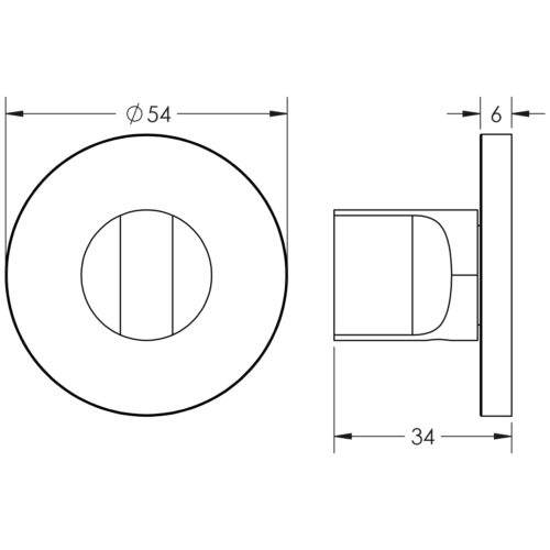 Frelan Hardware CRES CR-802 Thumb Turn & Lock