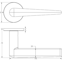 Frelan Hardware CRES CR-107 Rose Door Handle