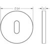 Frelan Hardware CRES Standard Keyway Round Rose Escutcheon