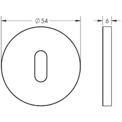 Frelan Hardware CRES Standard Keyway Round Rose Escutcheon