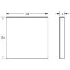 Frelan Hardware CRES Blank Sqaure Rose Escutcheon