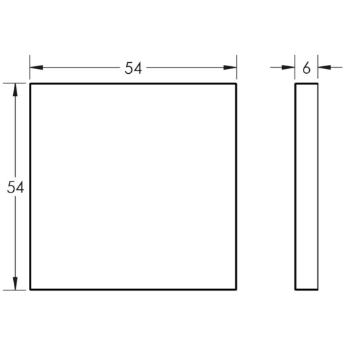 Frelan Hardware CRES Blank Sqaure Rose Escutcheon