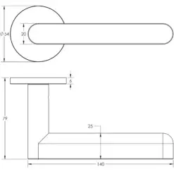 Frelan Hardware CRES CR-101 Door Handle