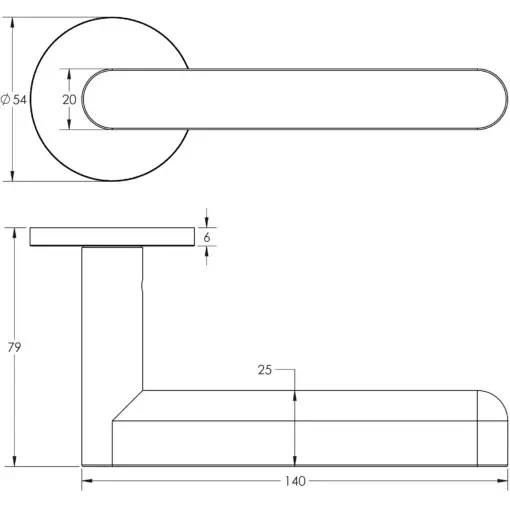 Frelan Hardware CRES CR-101 Door Handle