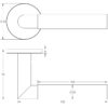 Frelan Hardware CRES CR-102 Rose Door Handle