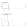 Frelan Hardware CRES CR-103 Rose Door Handle