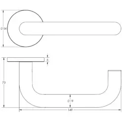 Frelan Hardware CRES CR-106 Rose Door Handle