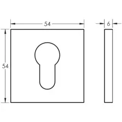 Frelan Hardware CRES Escutcheon 4 Keyway Round Rose Escutcheon