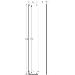 Frelan Hardware CRES Finger Push Plate