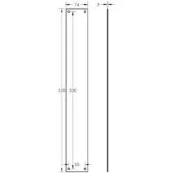 Frelan Hardware CRES Finger Push Plate
