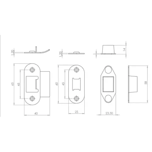 Radiused Accessory Packs for Heavy Duty Tubular Latches