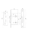 Bathroom locks with Square Forend & Radiused Strike Plate