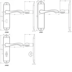 Broadway Suite Door Handle on Backplate