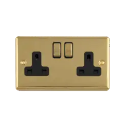 Eurolite Pb2B Double Blank Round Edge Polished Brass Plate