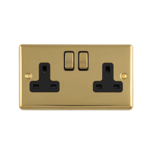 Eurolite Pb2B Double Blank Round Edge Polished Brass Plate