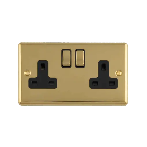 Eurolite Pb2B Double Blank Round Edge Polished Brass Plate